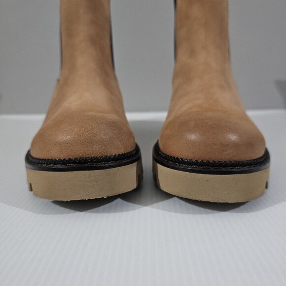 NEW Paul Green Shasta Ankle Bootie  UK Size 7 Sahara Tan Nubuck Pull On Chelsea - Picture 6 of 13